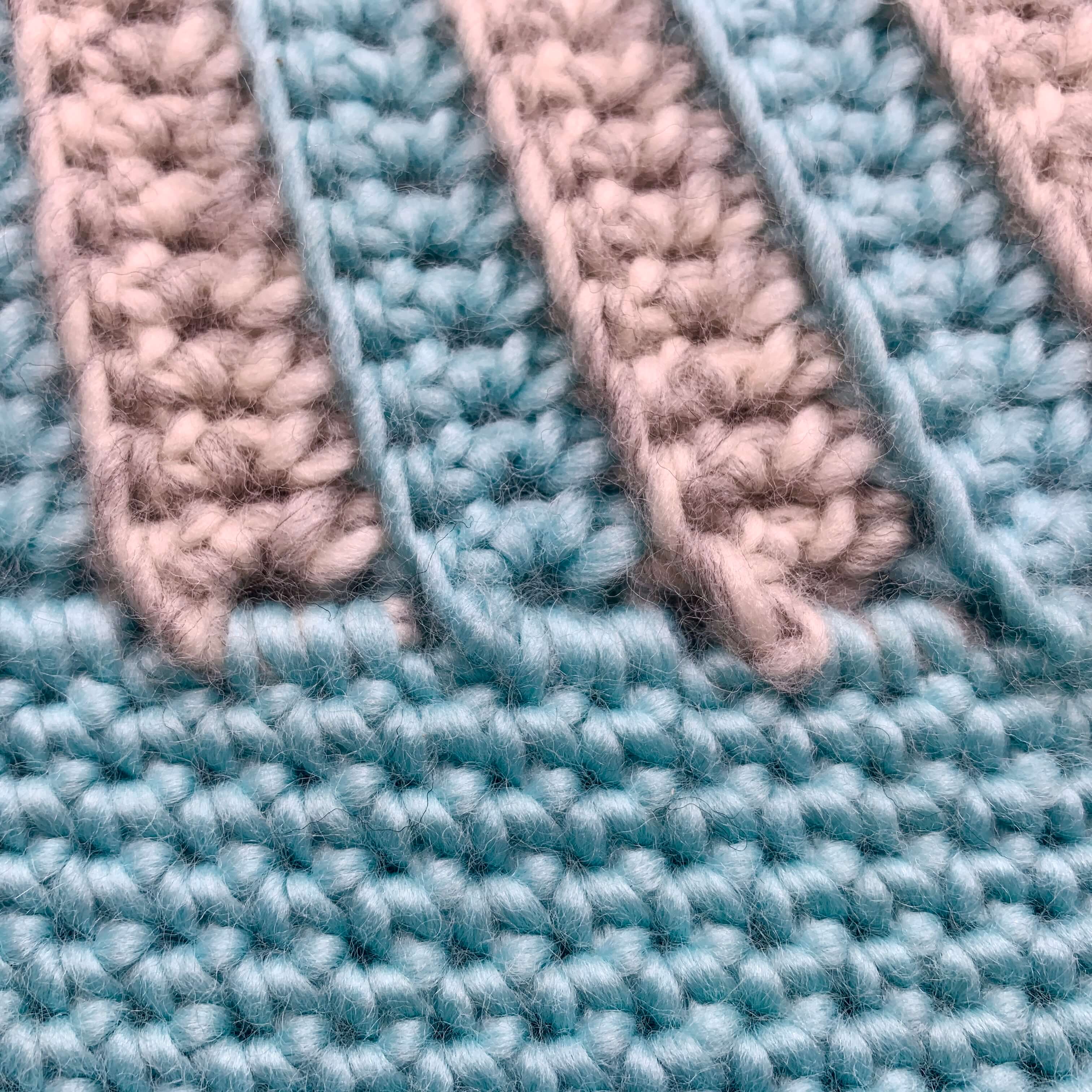 Detail lemu háčkované čepice